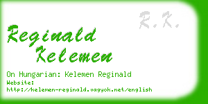 reginald kelemen business card